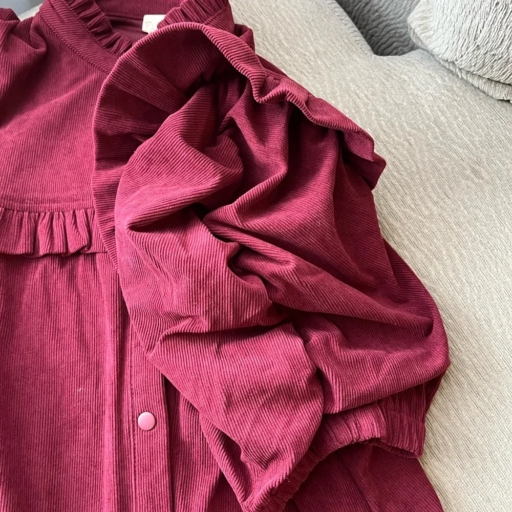 NWT Entro Maroon Long Sleeve Dress - Picture 5 of 8